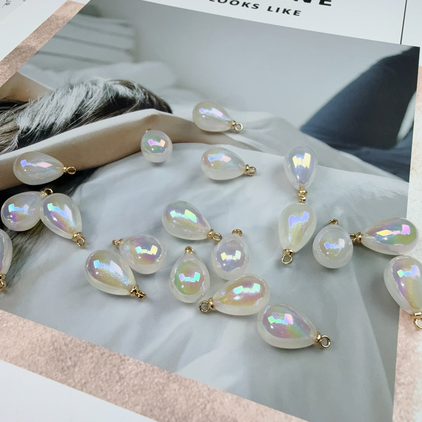 0 今日新作 人魚カンツキー雫10*15ミリぐらい（0513）