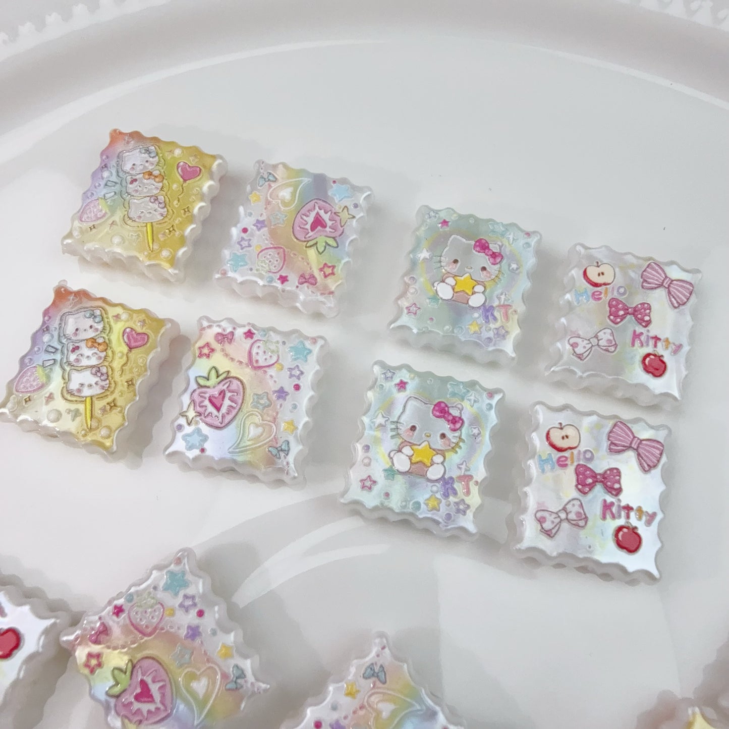 0 0今日新作 カラーパール 切手猫(0411)
