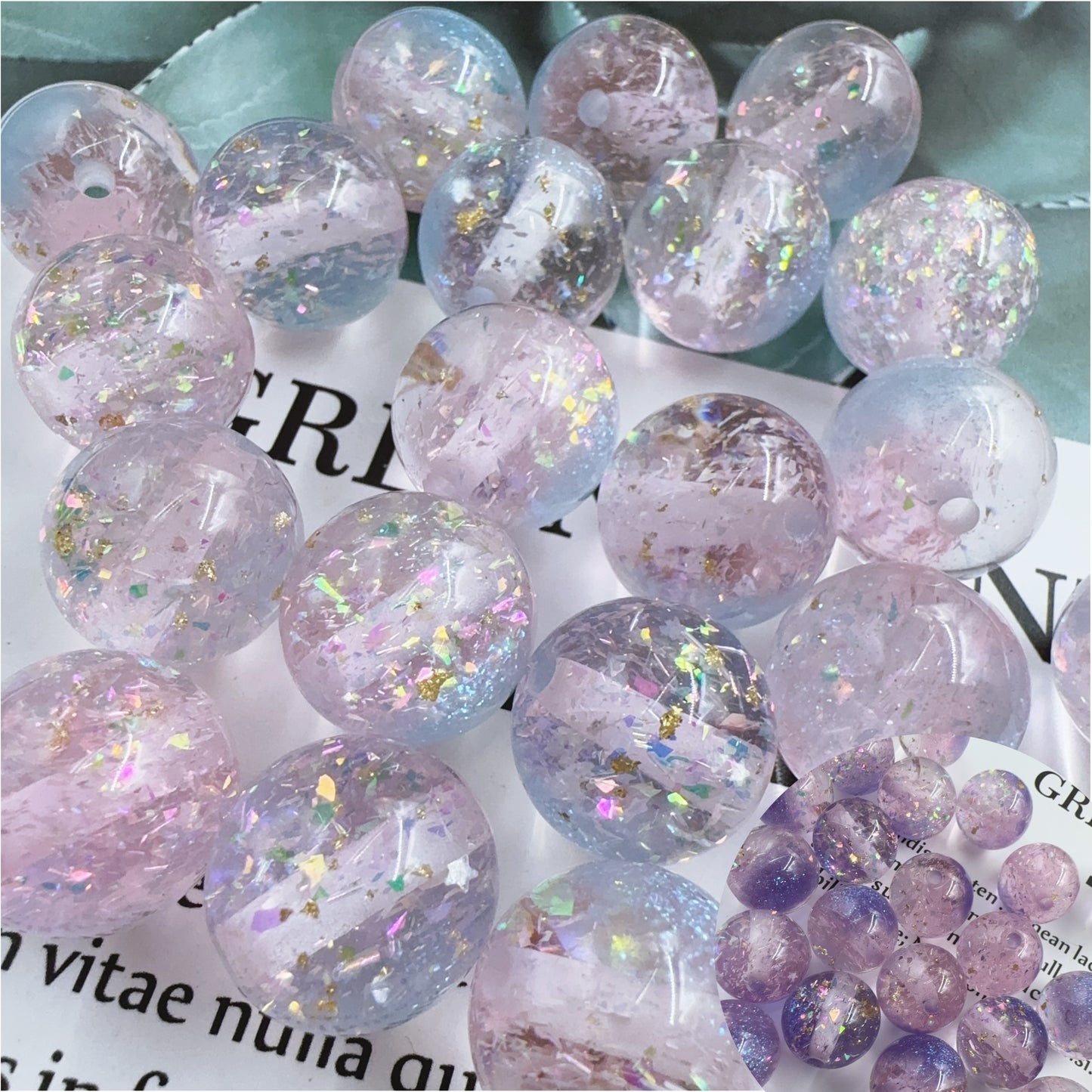 0 今日新色 カラフルオパール树脂ビーズ（1026）