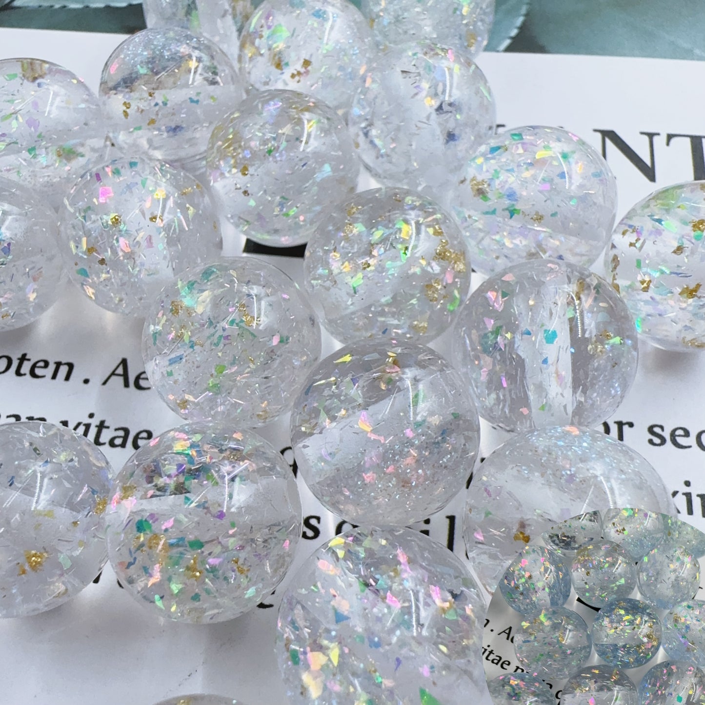 0 今日新色 カラフルオパール树脂ビーズ（1026）