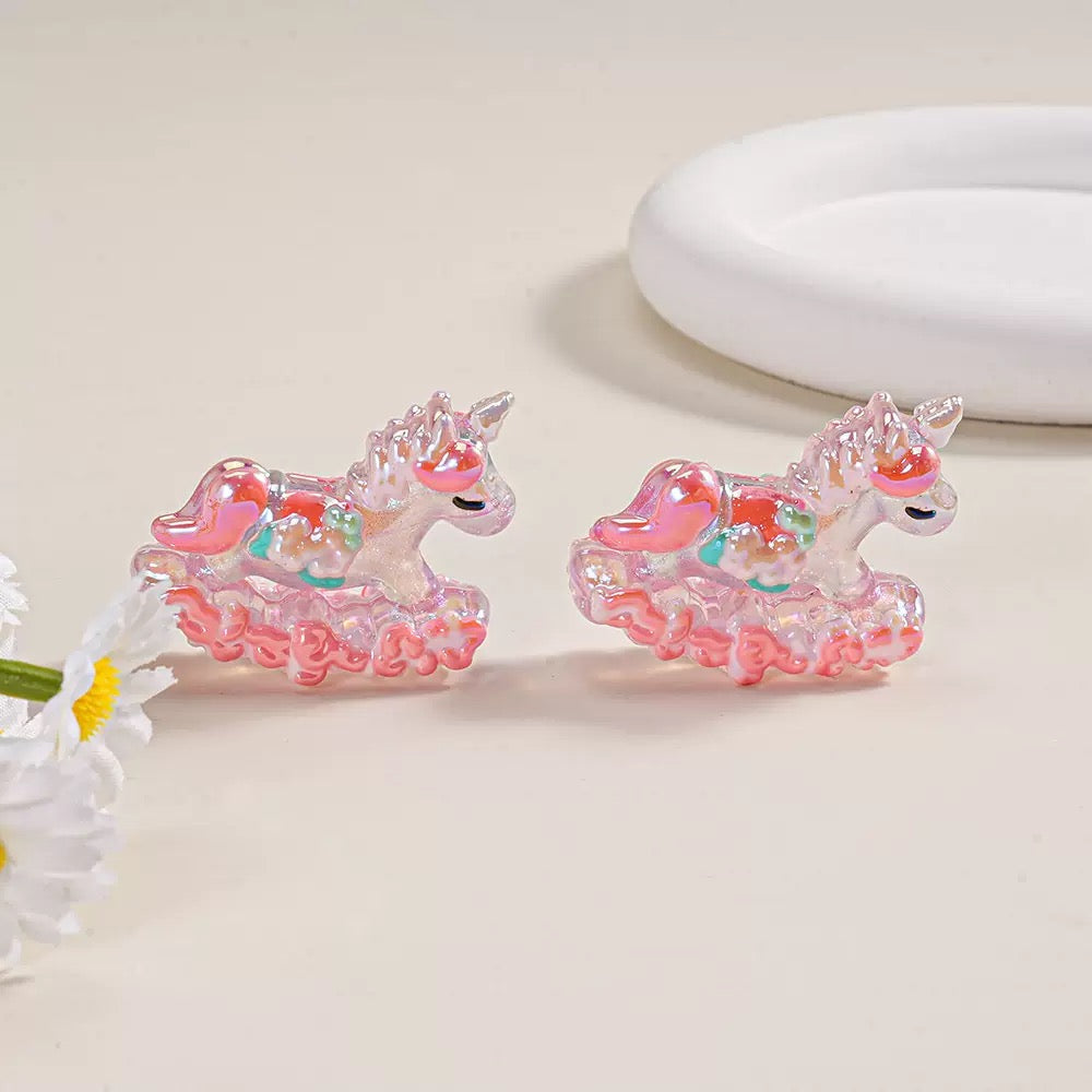 2-J 油絵手描きユニコーン 树脂（0606）