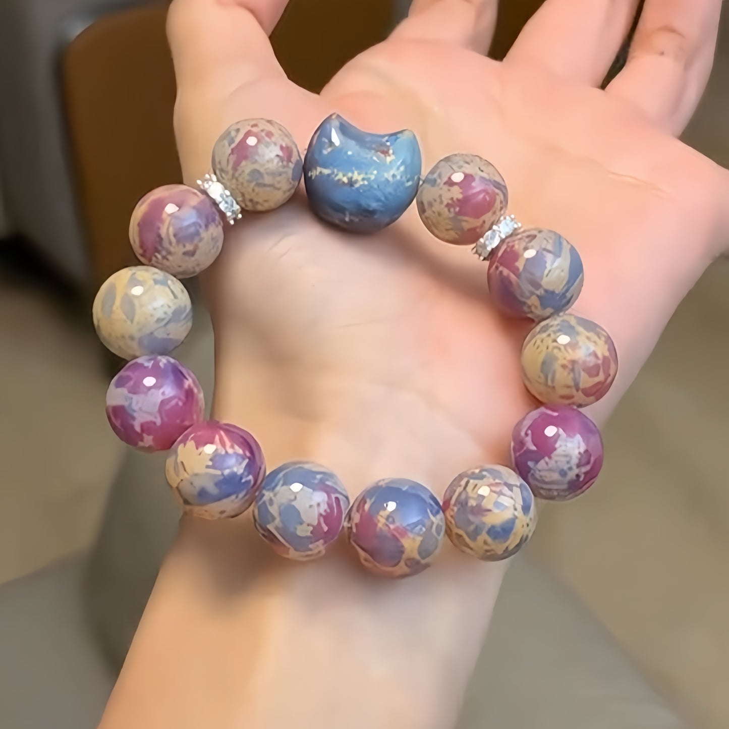 0 0今日新作  幻の花  ガラスビーズ−14ミリ(1012)