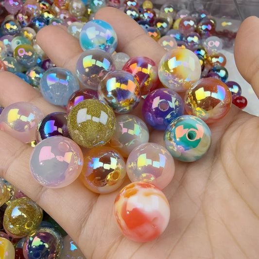 0 0今日新作 光学メッキ樹脂ビーズ混ぜ 大容量 大セール(0223)