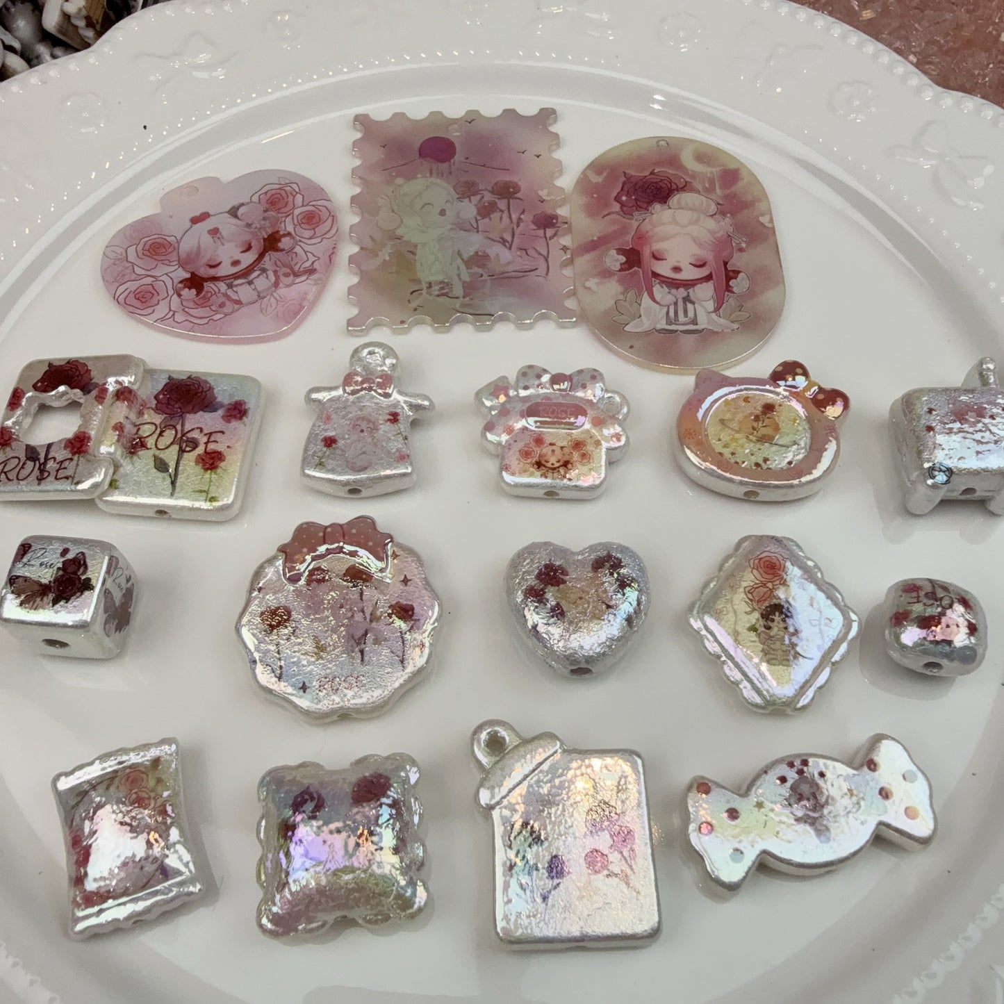 0 今日新作 枯れたローズーSP オーロラマシュマロ キャラアクリル混ぜ(1110)