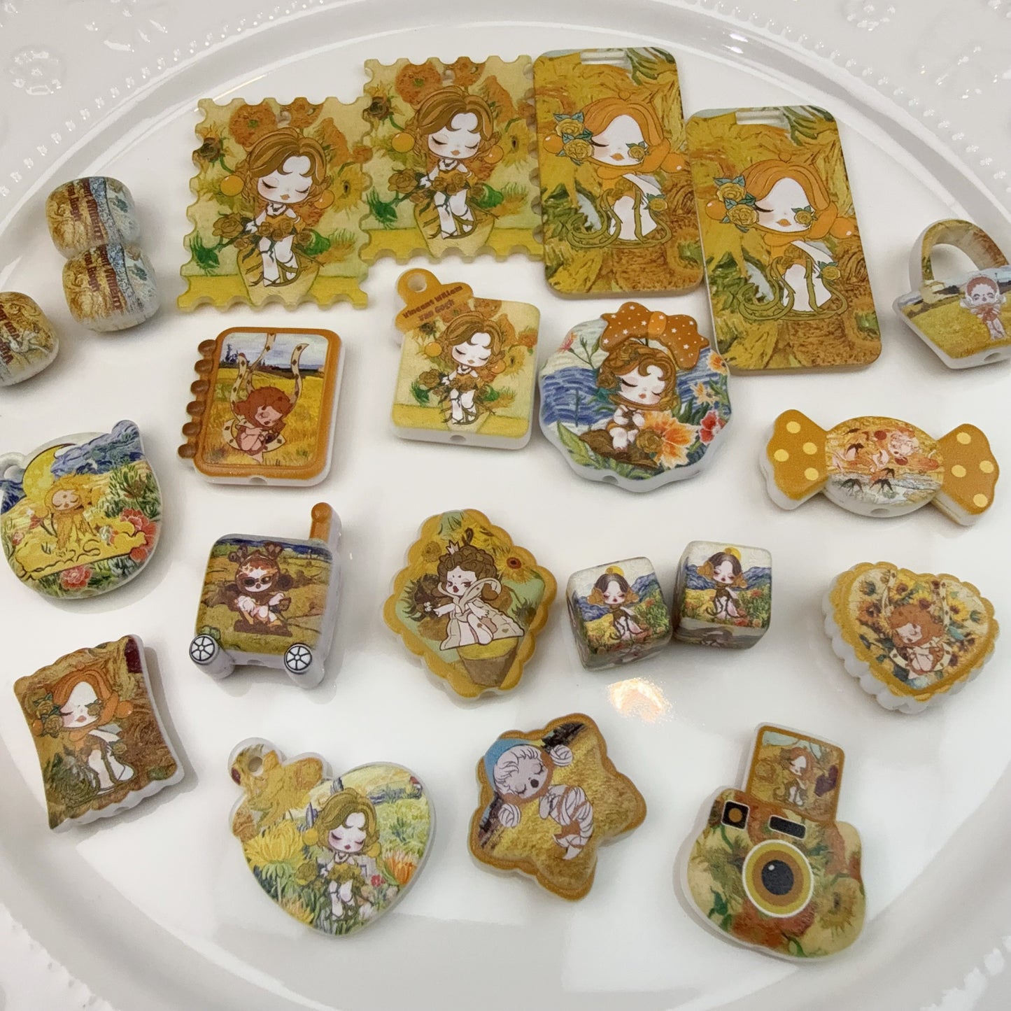 0 0今日新作 ゴッホのひまわりーSP アクリル混ぜ(1026)