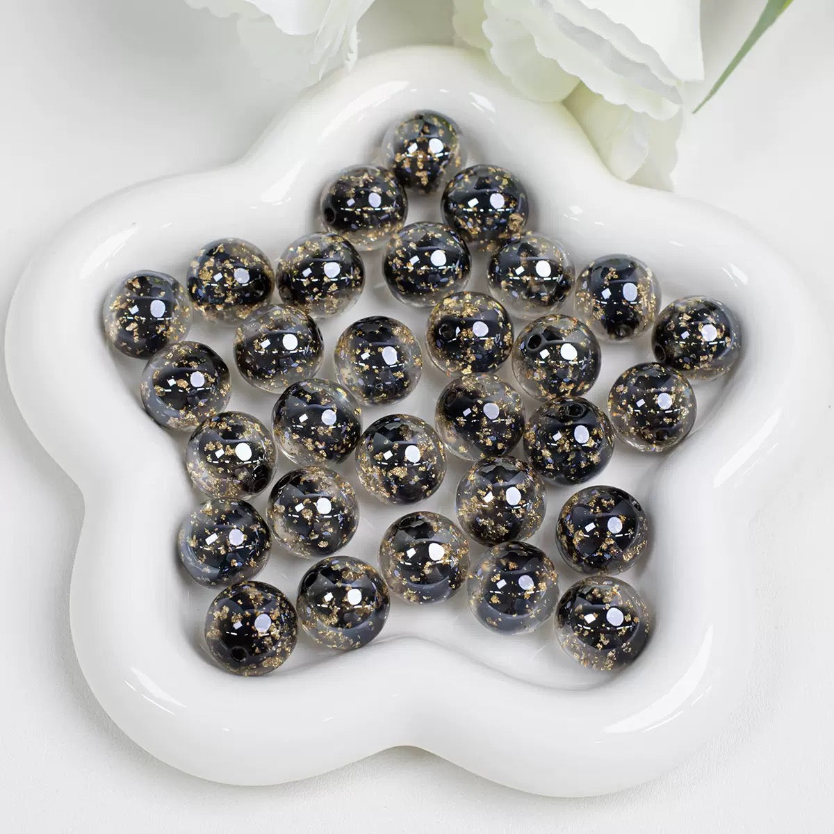 0 0今日新作 金箔 染芯ビーズ（1130）