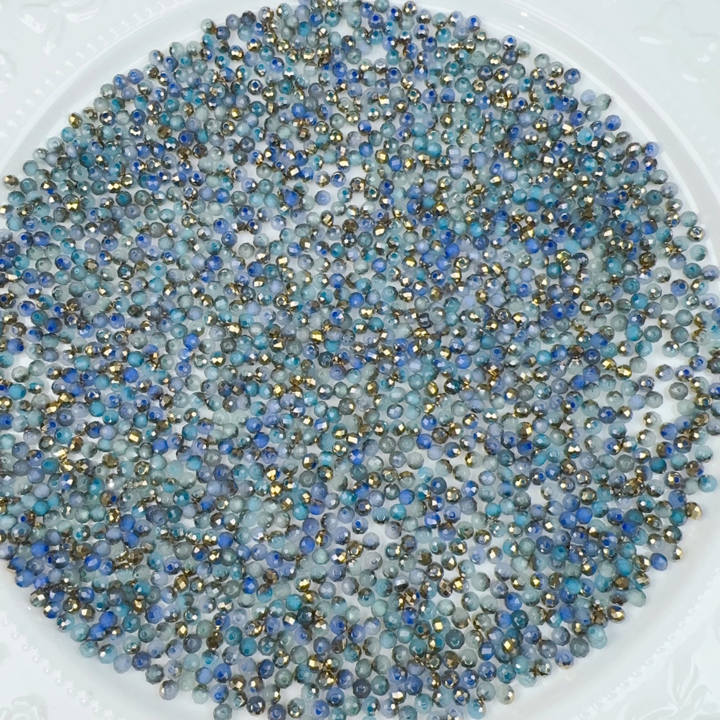 5-S Half gold half beads Bodan cut small beads (0117)