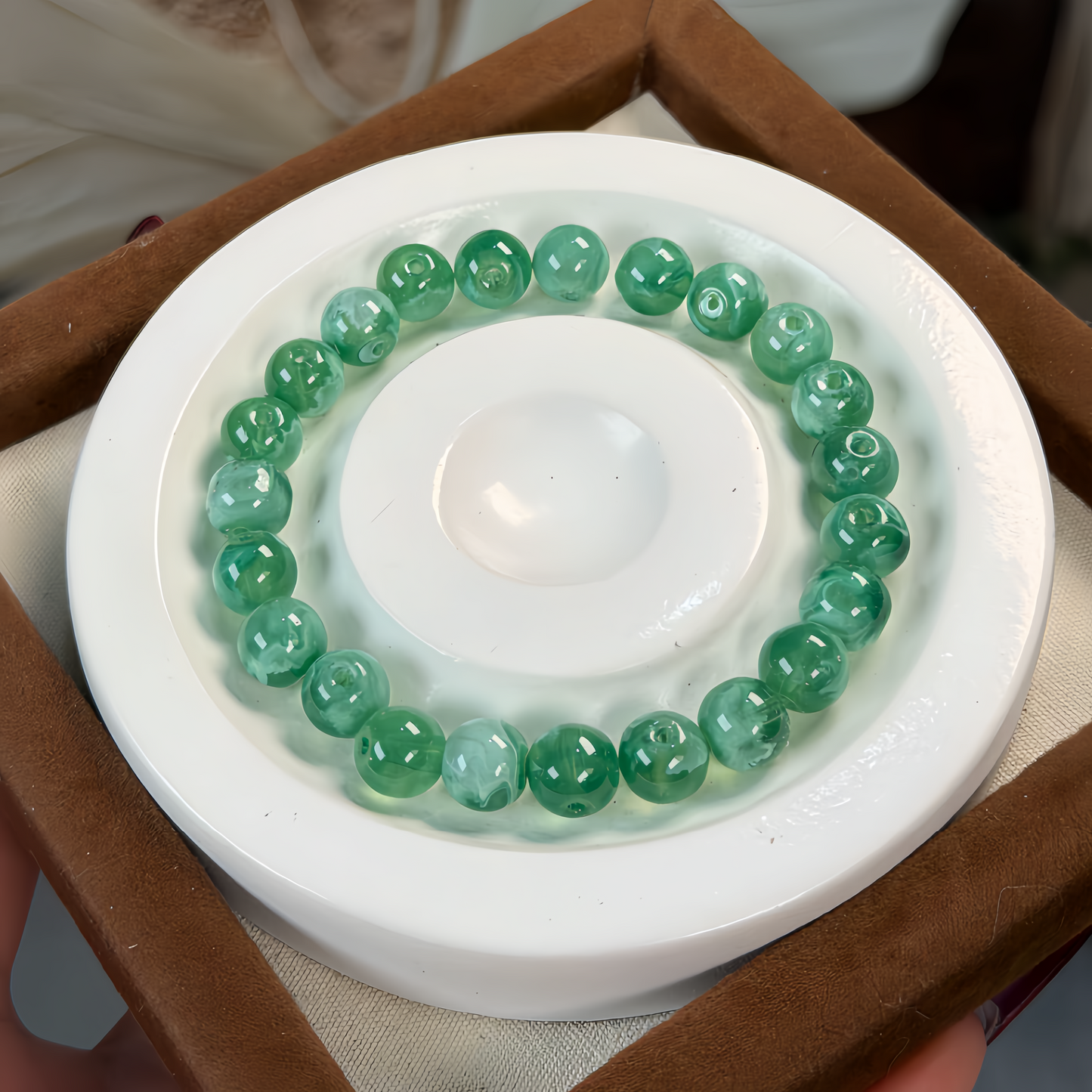 0 0今日新作 曇りラウンドガラスビーズ (0114)