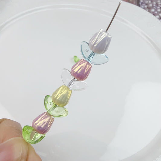 0 0再入荷 チューリップーパールシェード金輝き 葉っぱ追加(0309)