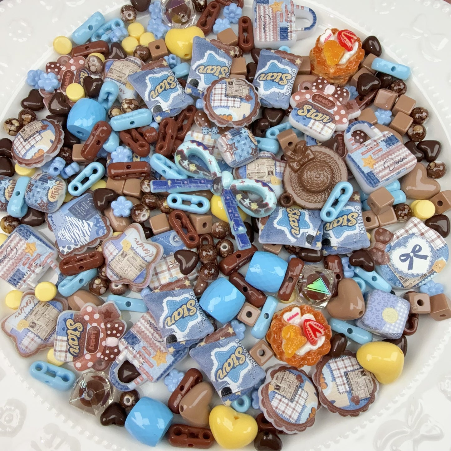 0 0今日新作 デニムブルーチェック アクリル混ぜ(1203)