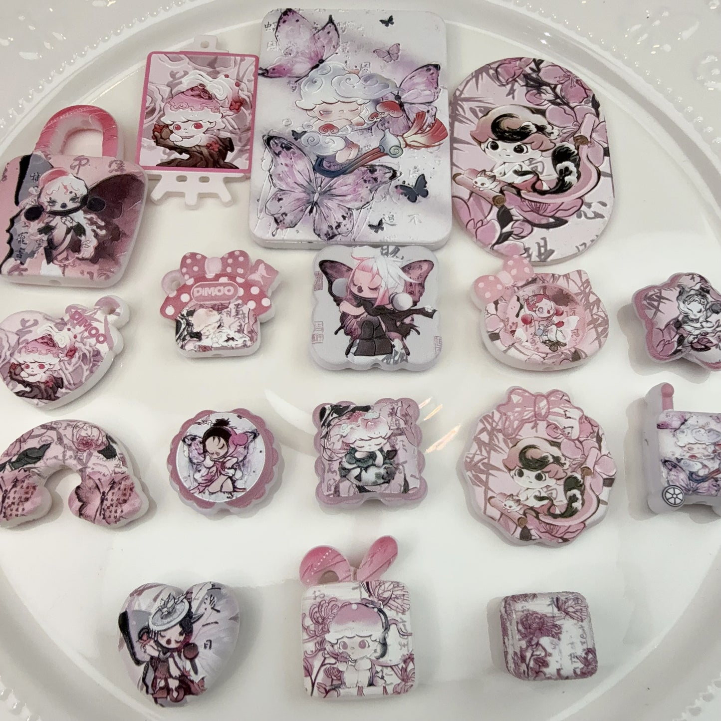 0 0今日新作 ピンク墨SP＆DM 浮彫 アクリル混ぜ(1109)