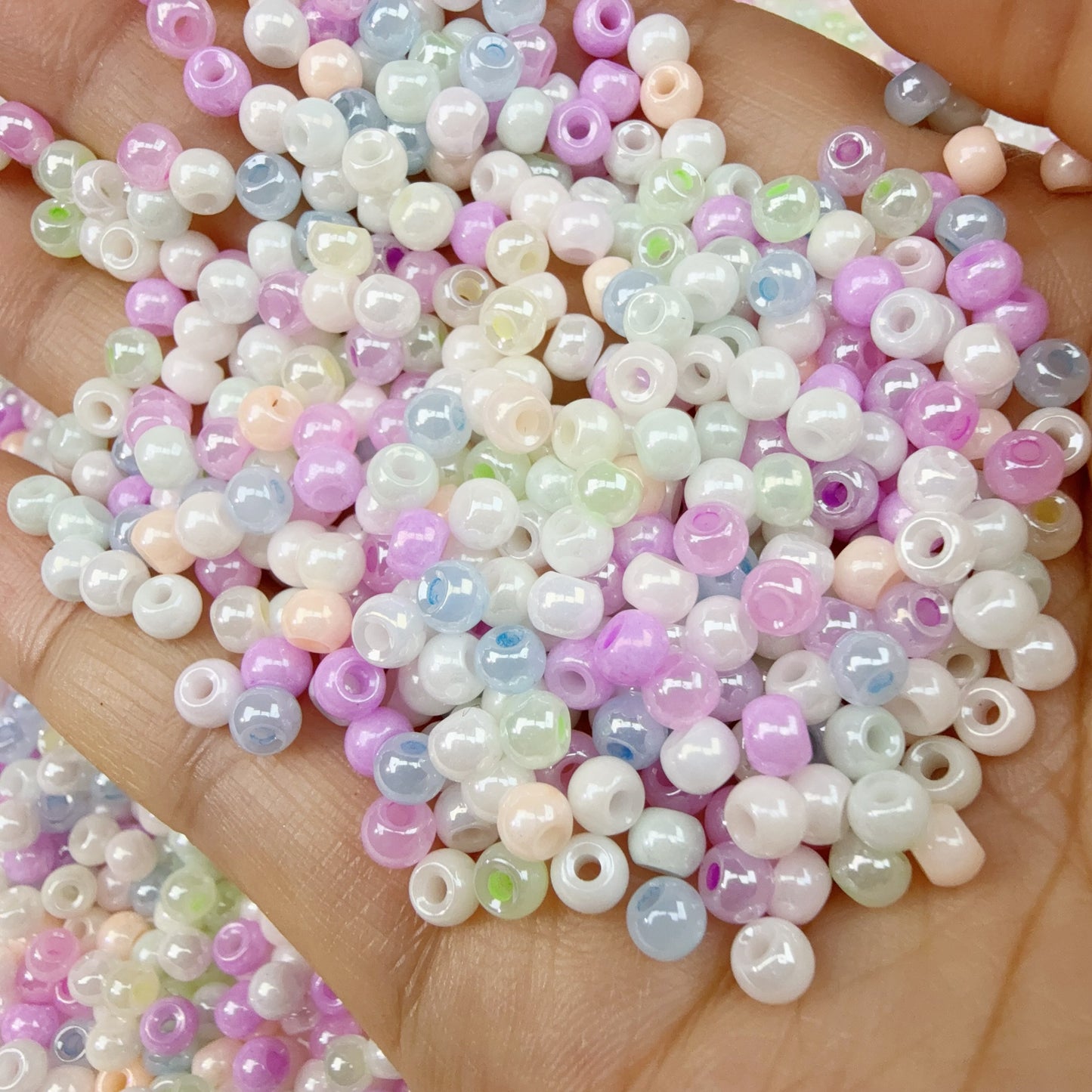 0 0今日新作 ミルキーシードビーズ(1224)