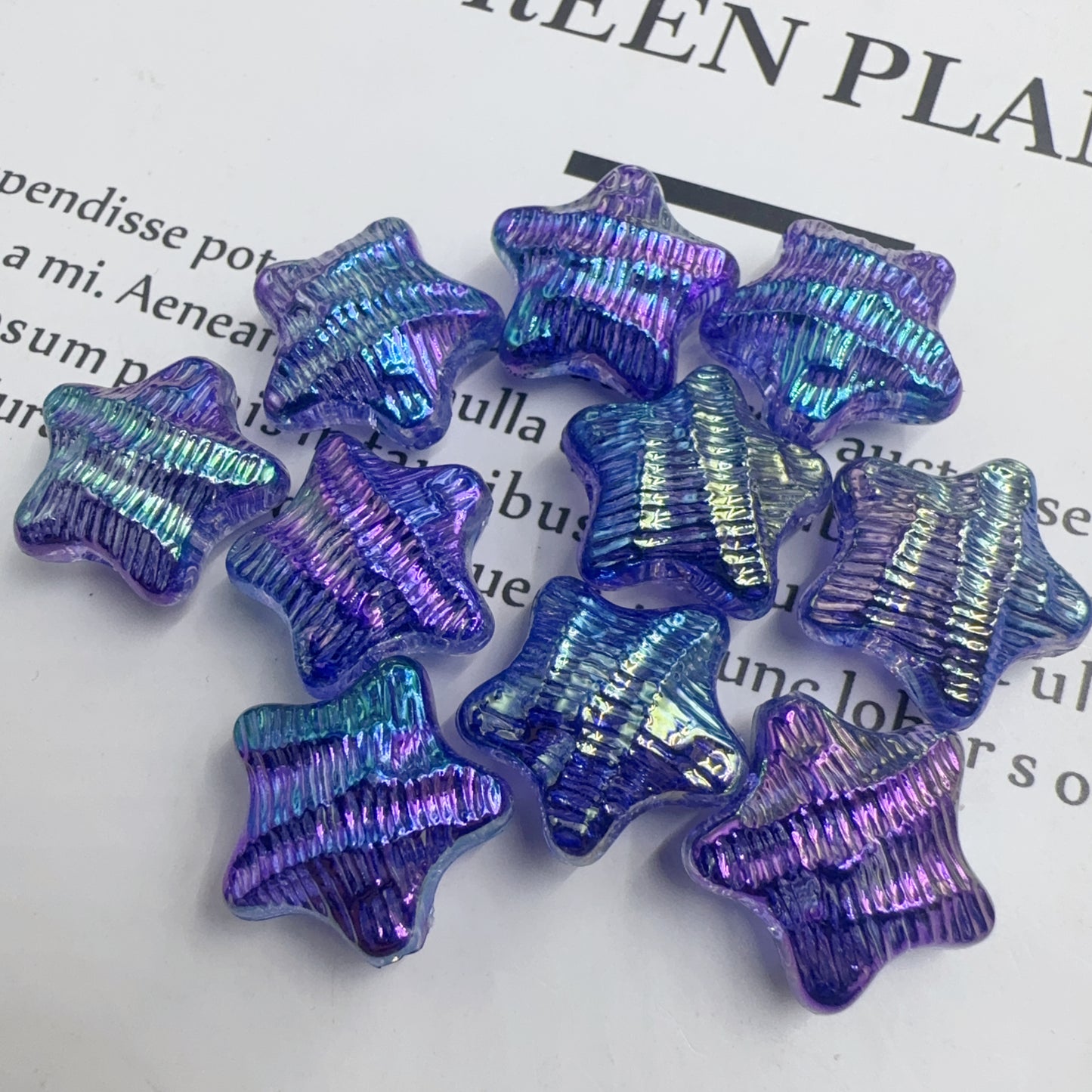 0 0今日新作 波型五芒星ビーズ（0102）