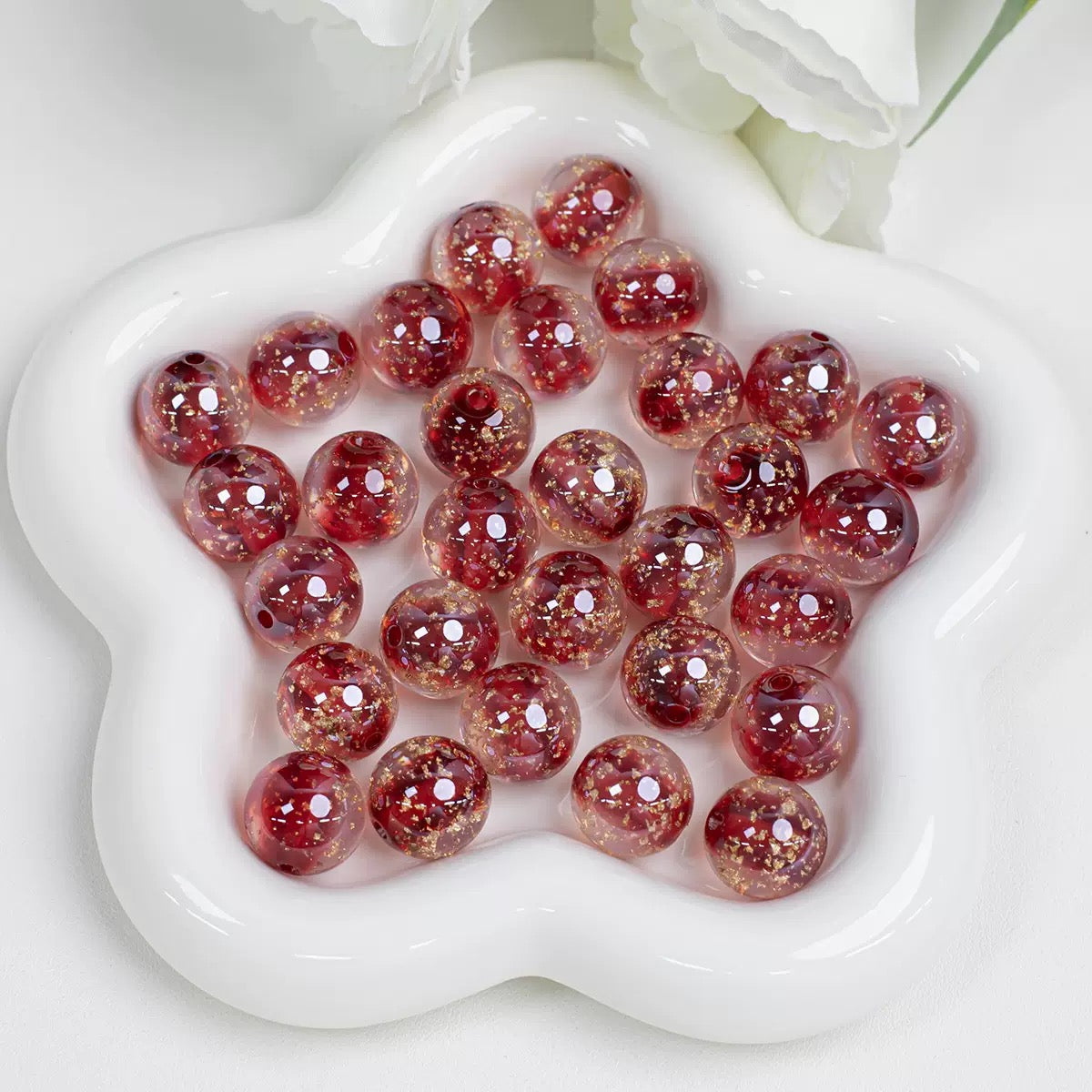 0 0今日新作 金箔 染芯ビーズ（1130）