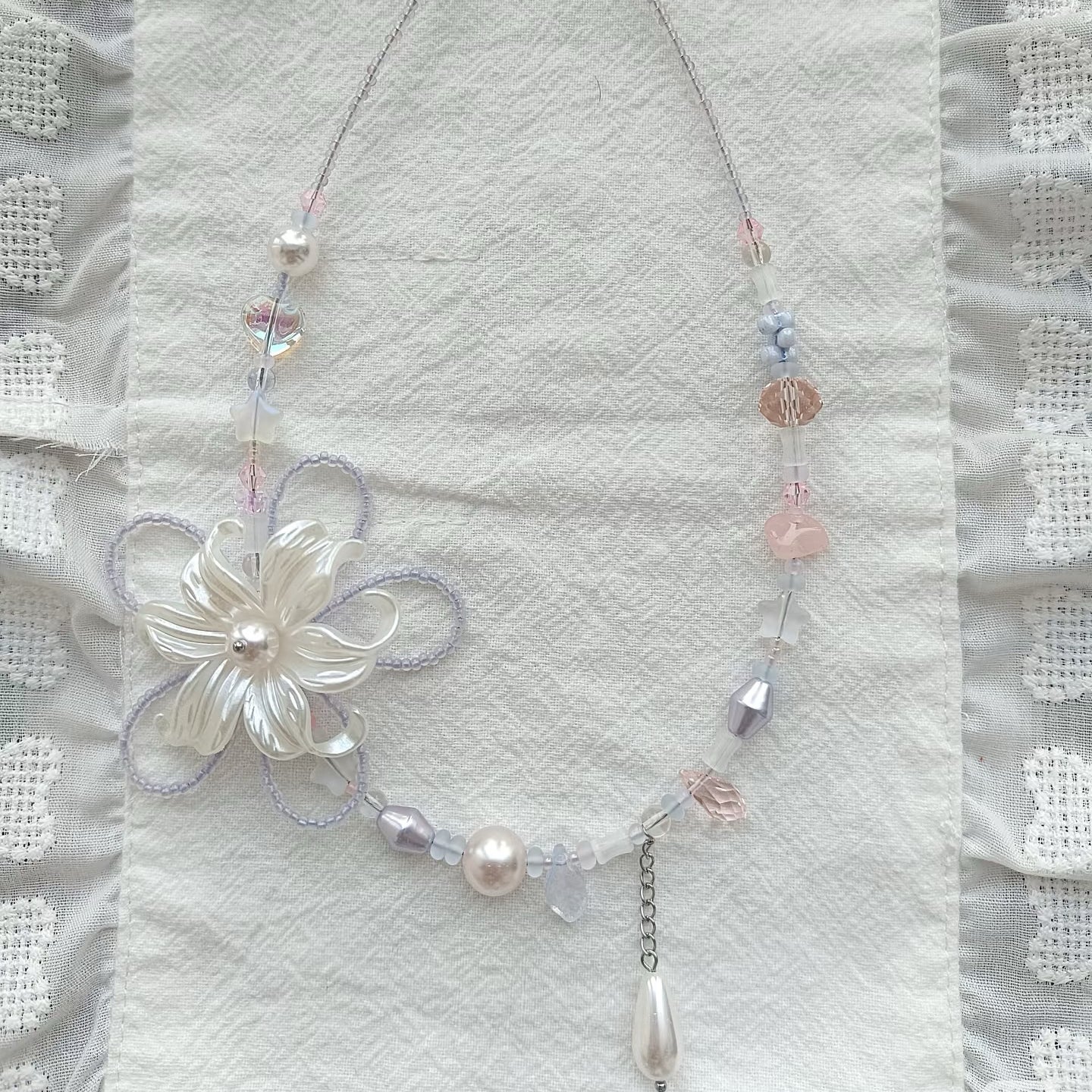 0 0今日新作  ピンク緑 シードビーズ混ぜ(0213)