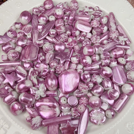 0 0今日新作 白ピンク アクリル混ぜ(1203)