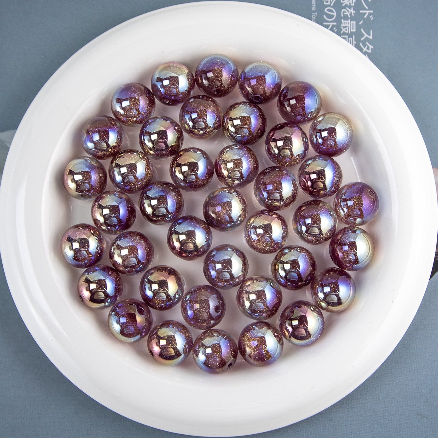 0 00库存处分 深海秘境 冷月樹脂ビーズ  16mm  20個 DY（0711）