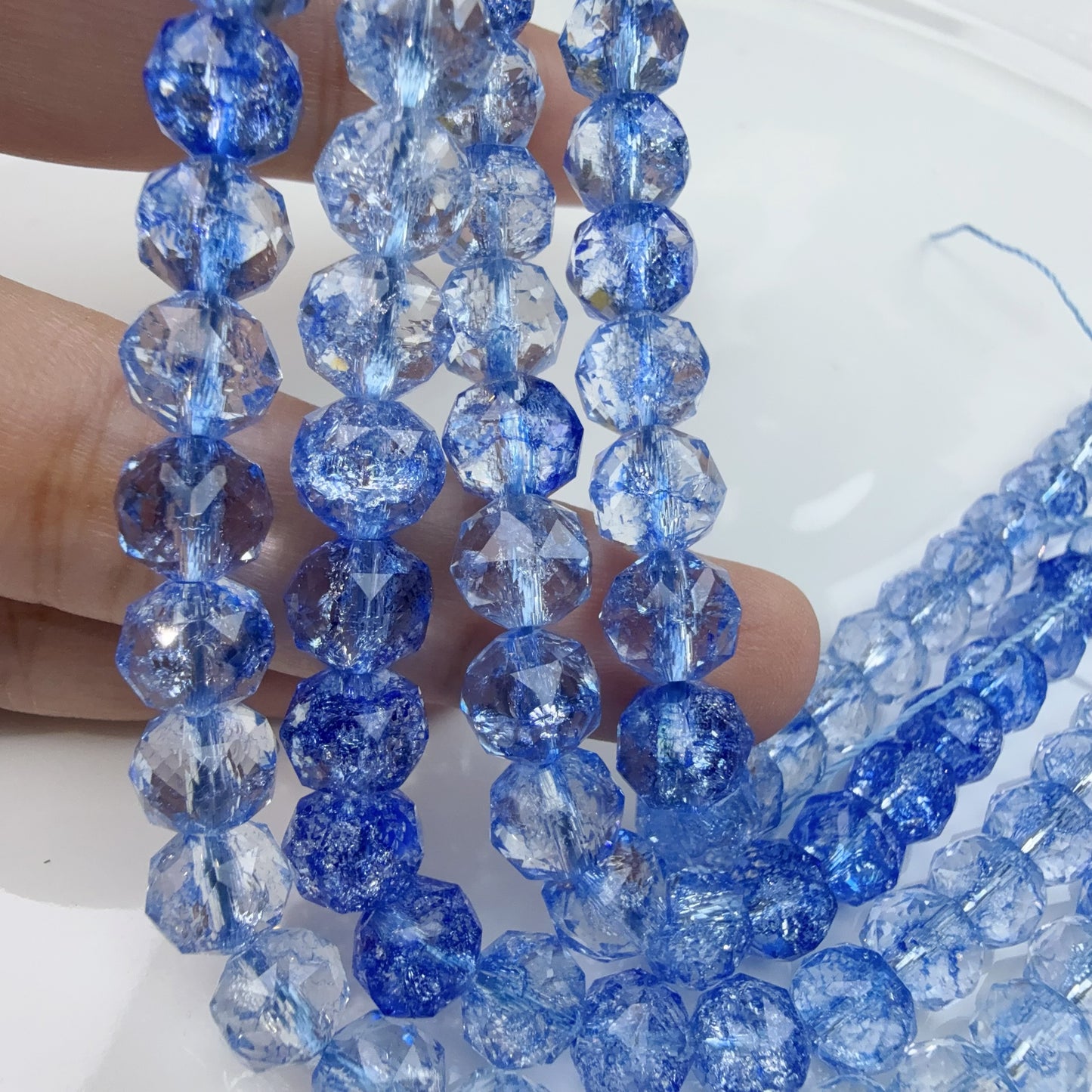 0 0今日新作 花ボールカット-超クリア単色8ミリ(0906)