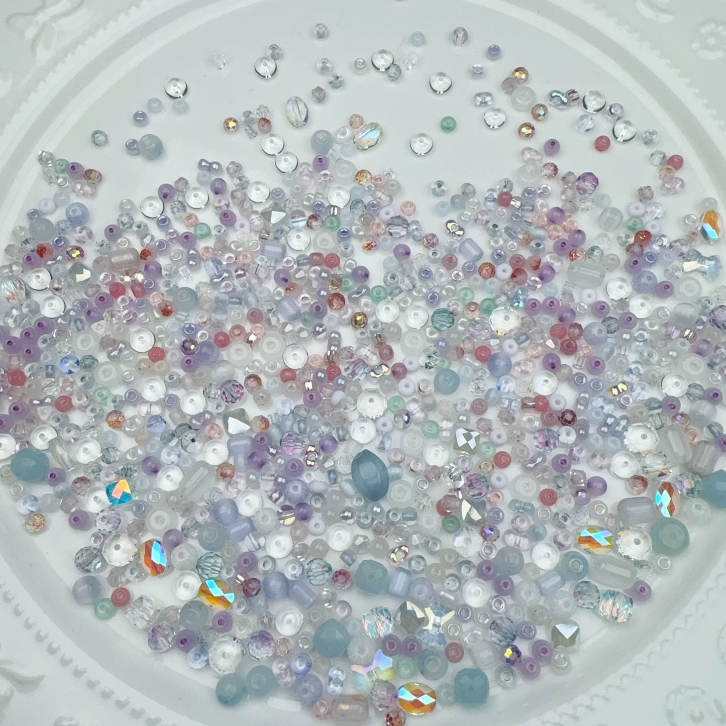 5-S グレー紫 チビビーズ混ぜ(0320)