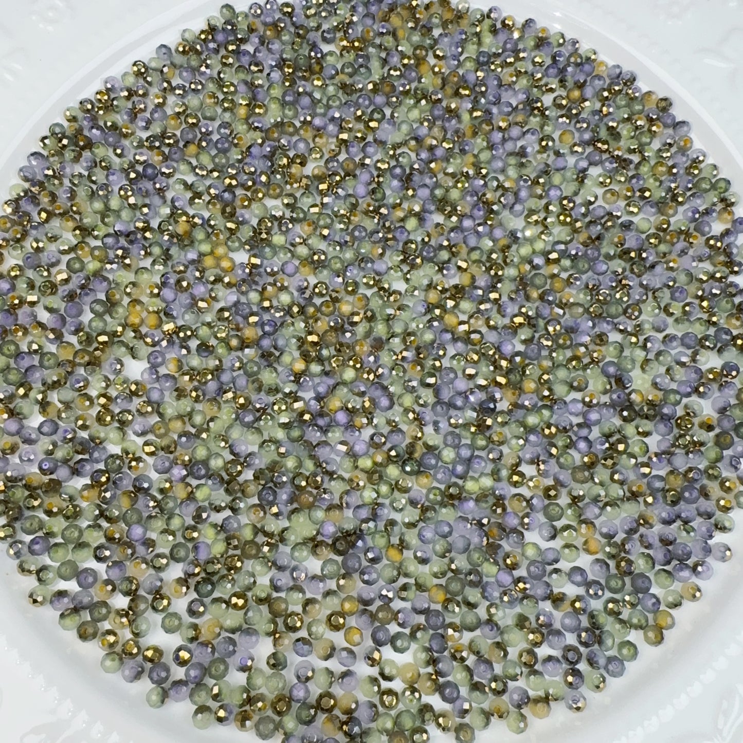 5-S Half gold half beads Bodan cut small beads (0117)