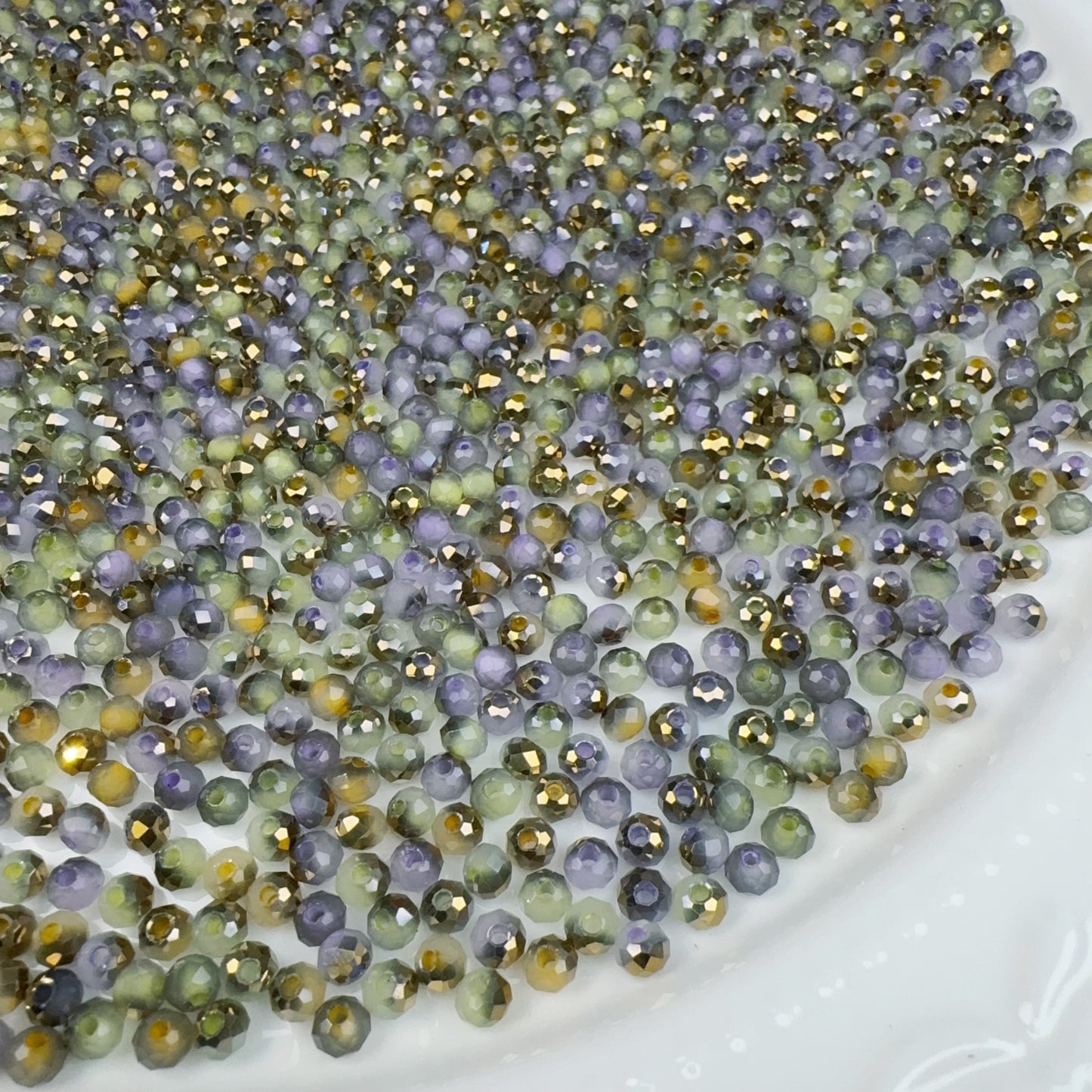 5-S Half gold half beads Bodan cut small beads (0117)