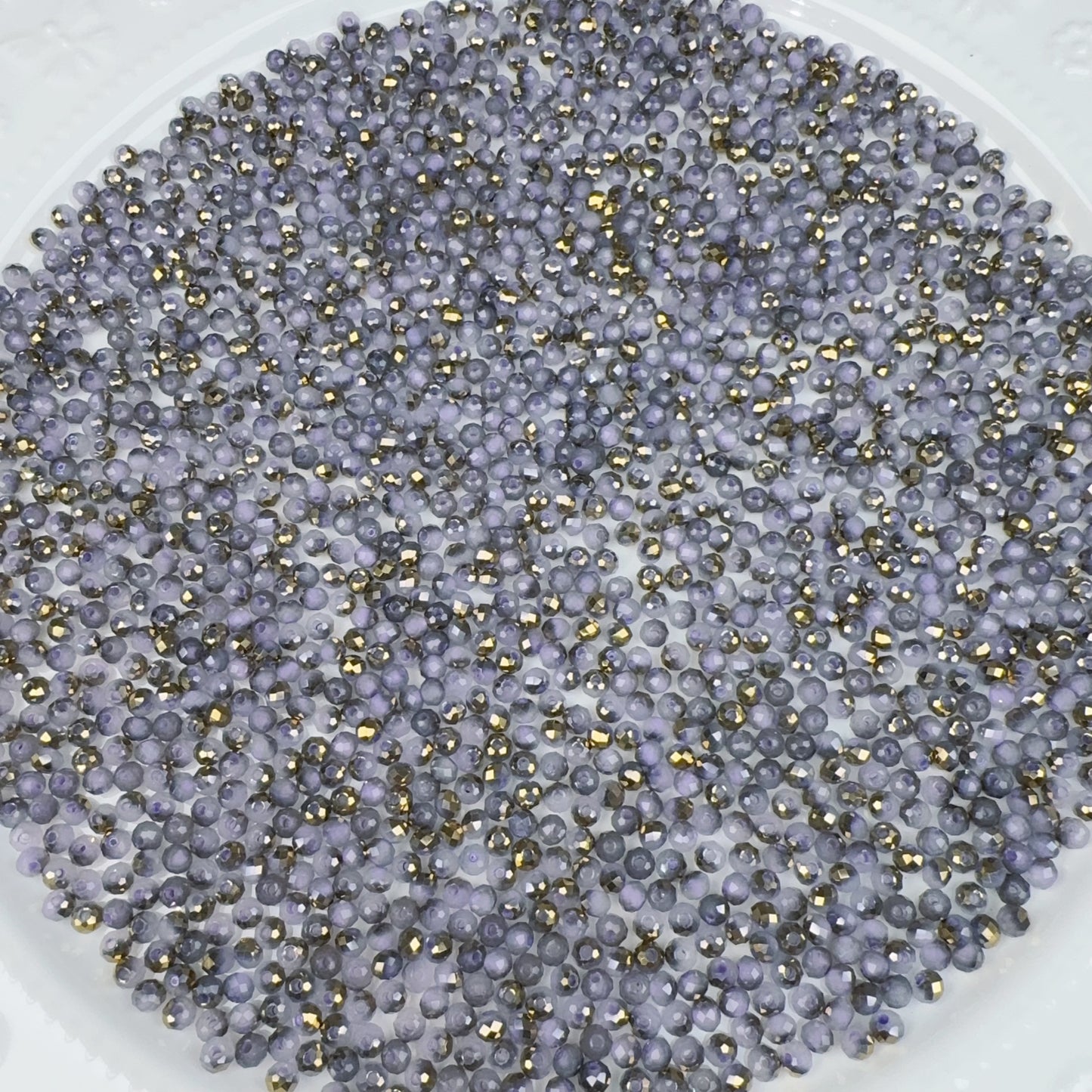 5-S Half gold half beads Bodan cut small beads (0117)