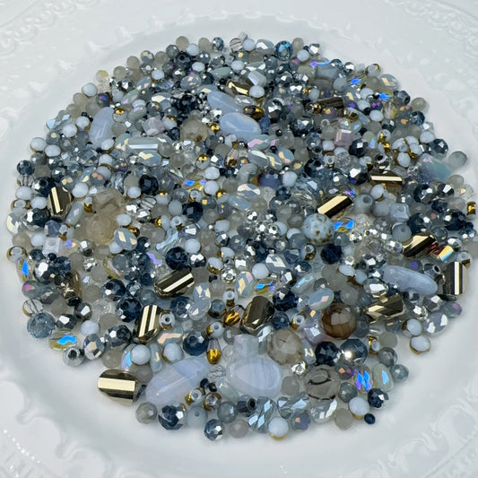 5-S Black and gray mixed small beads (0216)