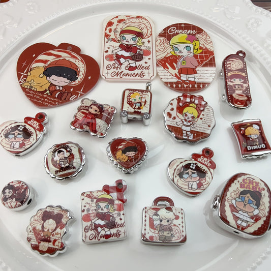 0 0今日last 赤POP 銀ベース アクリル混ぜ(1103)