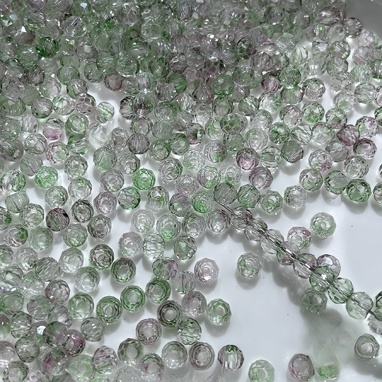 5-S 二色クリアボタンカット シードビーズ チビビーズ(0219)