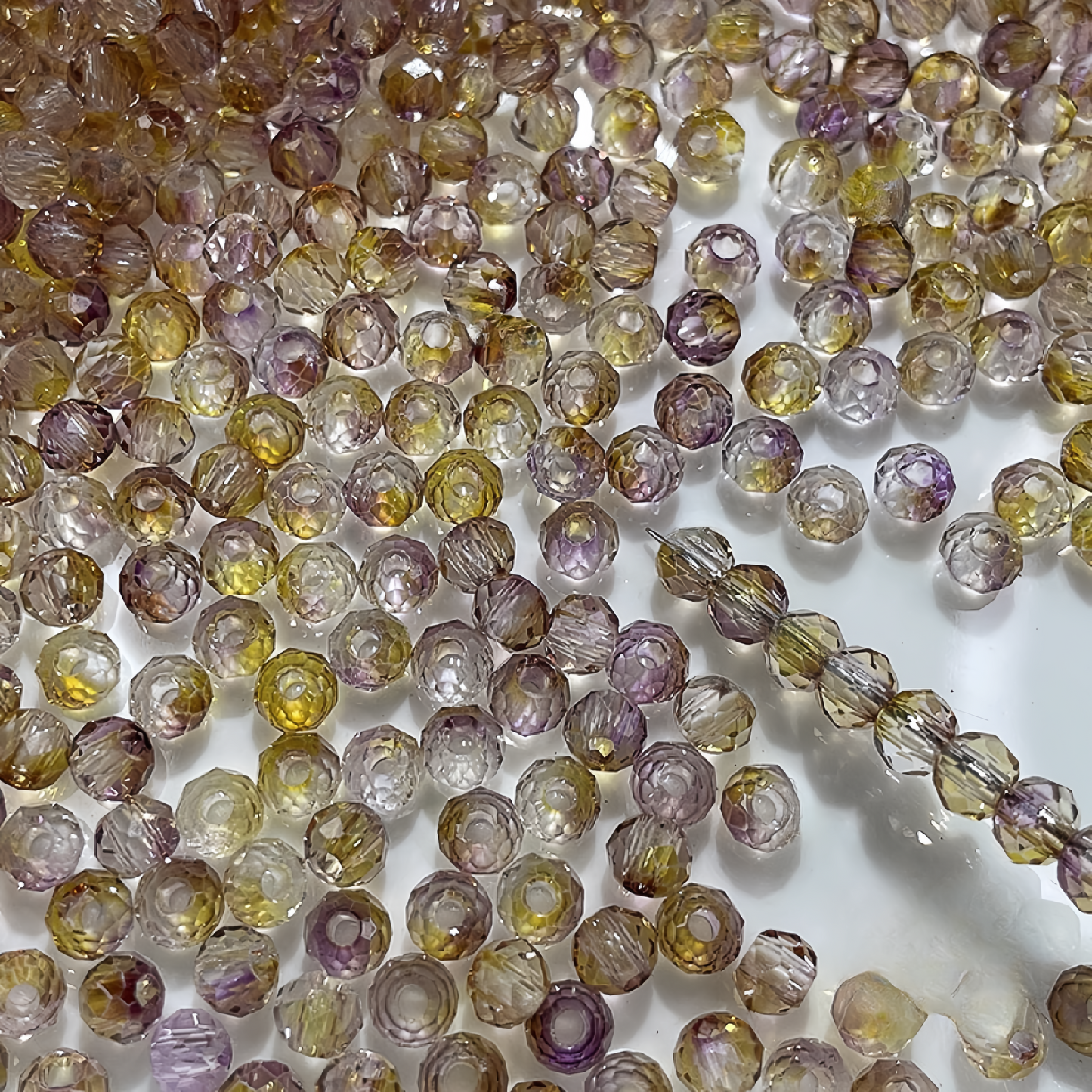 5-S 二色クリアボタンカット シードビーズ チビビーズ(0219)