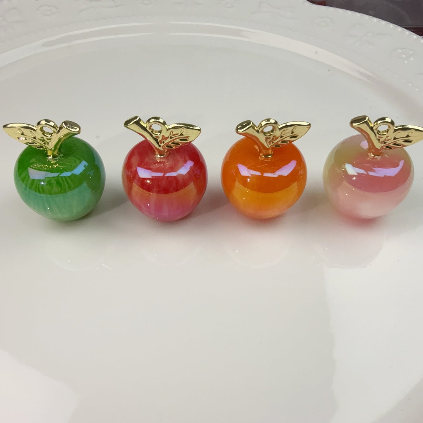 0 0今日新作 リンゴ UVメッキ 夜光効果(0202)