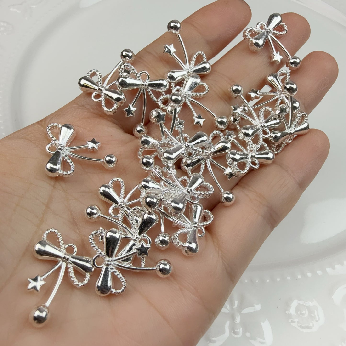 0 0今日新作 合金シルバーリボン（1126）